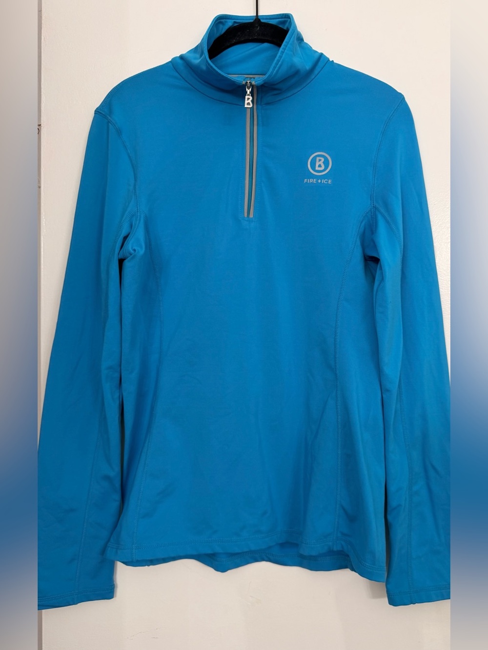 BOGNER Fire & Ice 1st Layer Quarter Zip Long Sleeve Blue Size Small